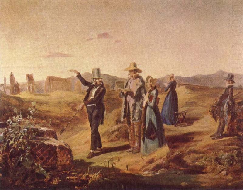 Carl Spitzweg English Tourists in the Roman Campagna china oil painting image
